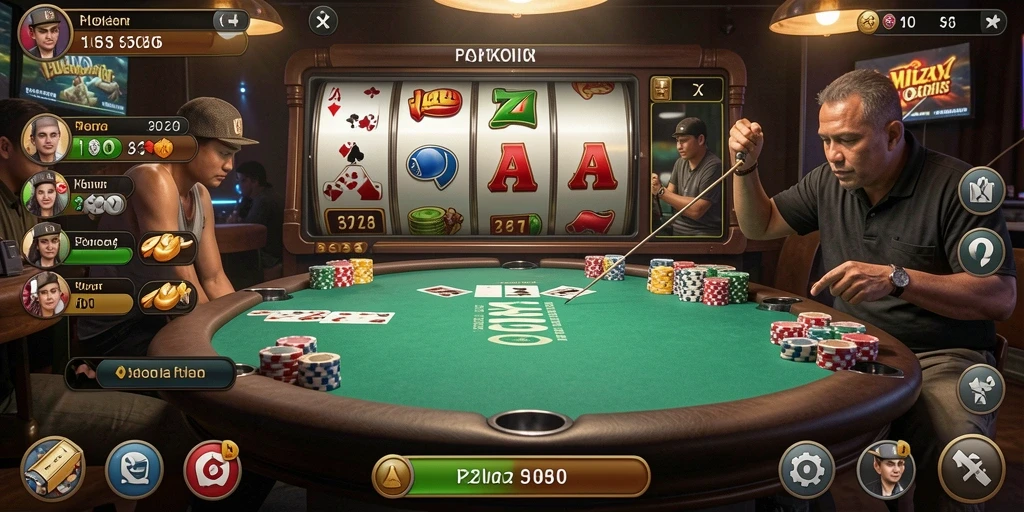 Tampilan permainan slot yang menarik dan berwarna.