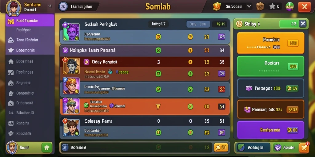 Tampilan karakter yang unik dan menarik.